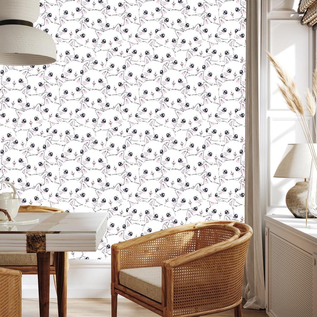 Little cheerful kittens wallpaper for living room and bedroom 50x1000