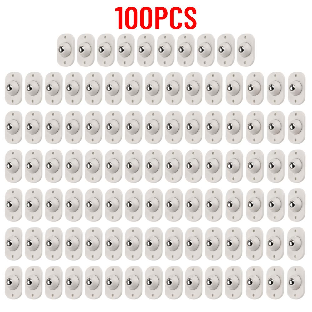 4-100pcs Self Adhesive Caster Wheels Universal Pulley Furniture Mini Swivel Casters Wheel Cabinet Trash Stainless Steel Roller