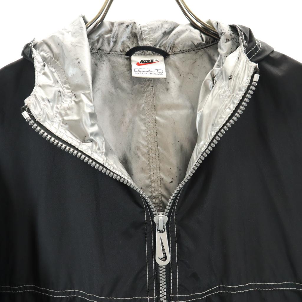 Nike 90s 00s Old White Tag Long Sleeve One Point Embroidery Anorak Parker Men's Used