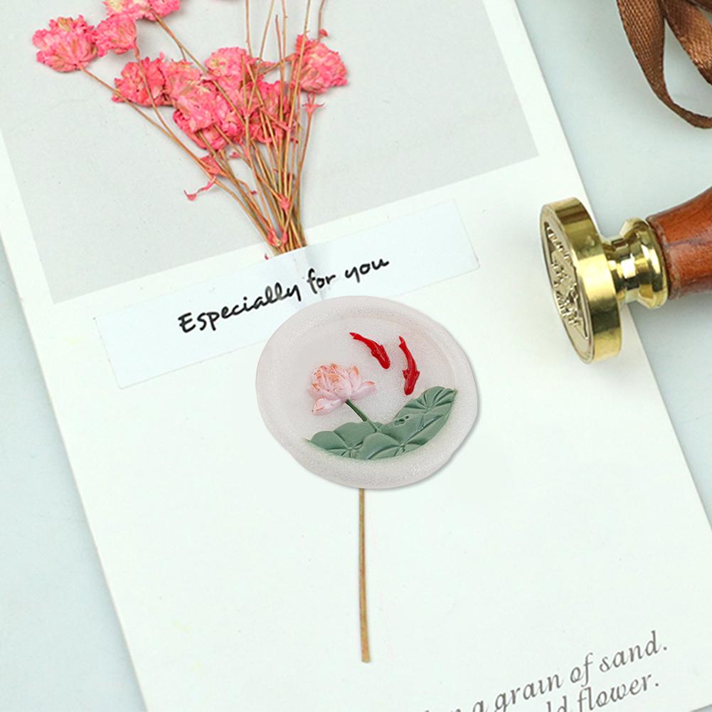 Seal Copper Head 3D Relief Sealing Wax Copper Head Classic Vintage DIY Manual Account Invitation Envelope for Gift Scrapbooking