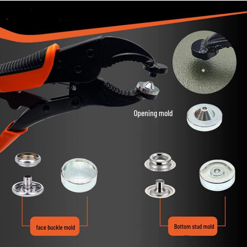 Adjustable Heavy-Duty Snap Fastener Pliers for Boat Canvas Covers
