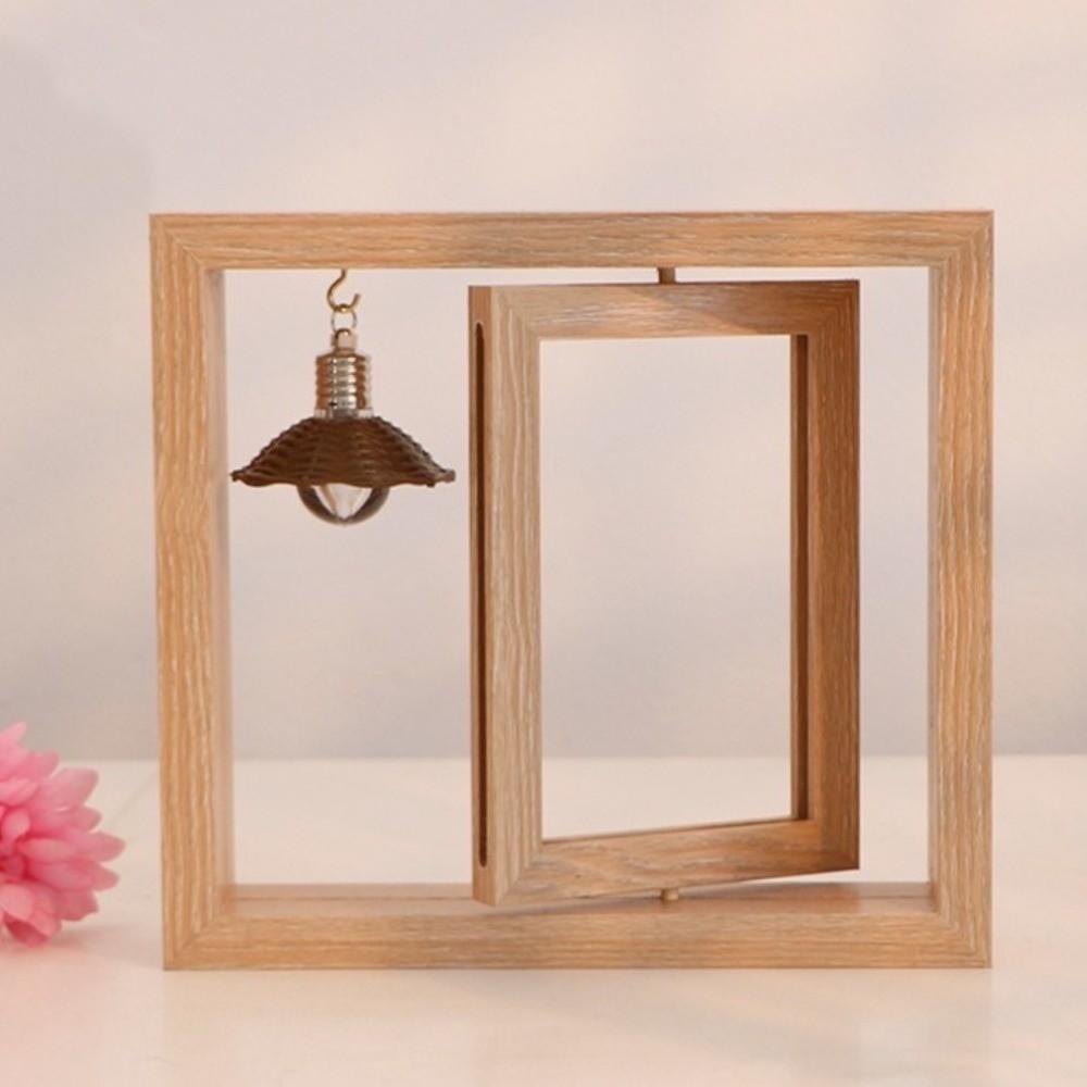 Rotate Flip Photo Frame Double-Sided Decorative Frame Commemorative Photo Frame  Decoration