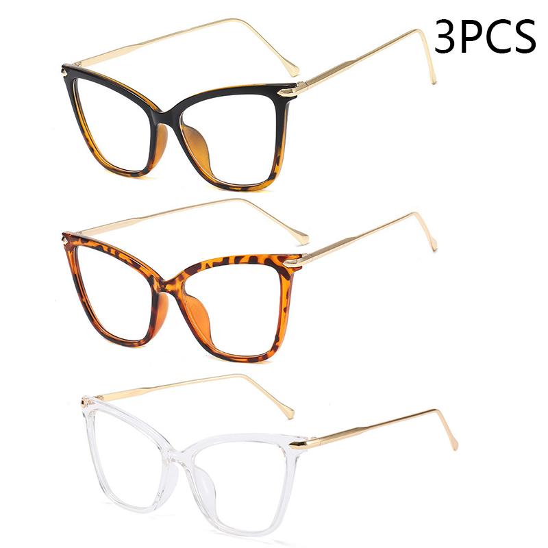 Ladies Retro Cat Eye Anti Blue Light Computer Glasses Reading And Playing Games To Protect Eyes