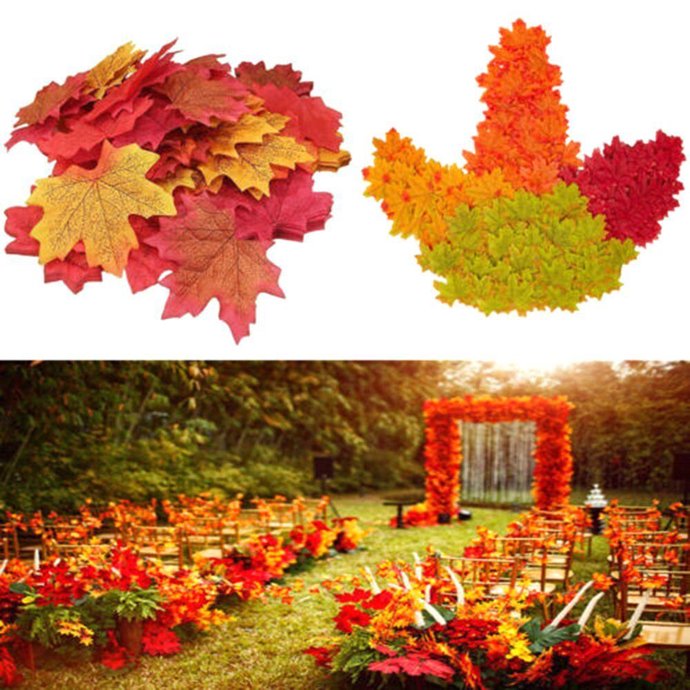 

Прикраса DIY ремесло домашній декор шовкове кленове листя весільний декор штучна гірлянда висяча рослина 200pcs