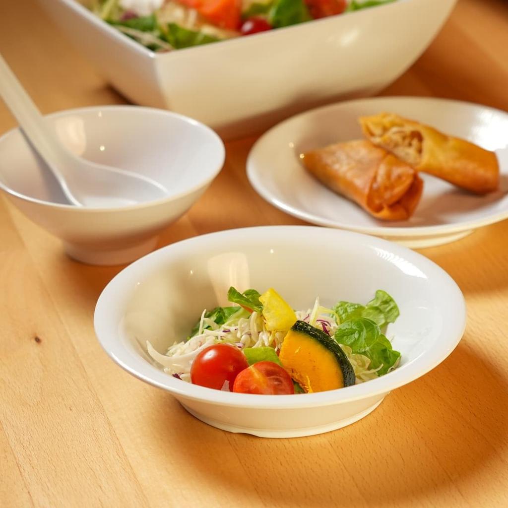 Thunder Group 17cm Diameter Soup Set of Coupe Pasta Melamine Dishwasher Commercial Plates, 12, Plates, Plates, Dishware, Shatter-Resistant, Safe, Use,