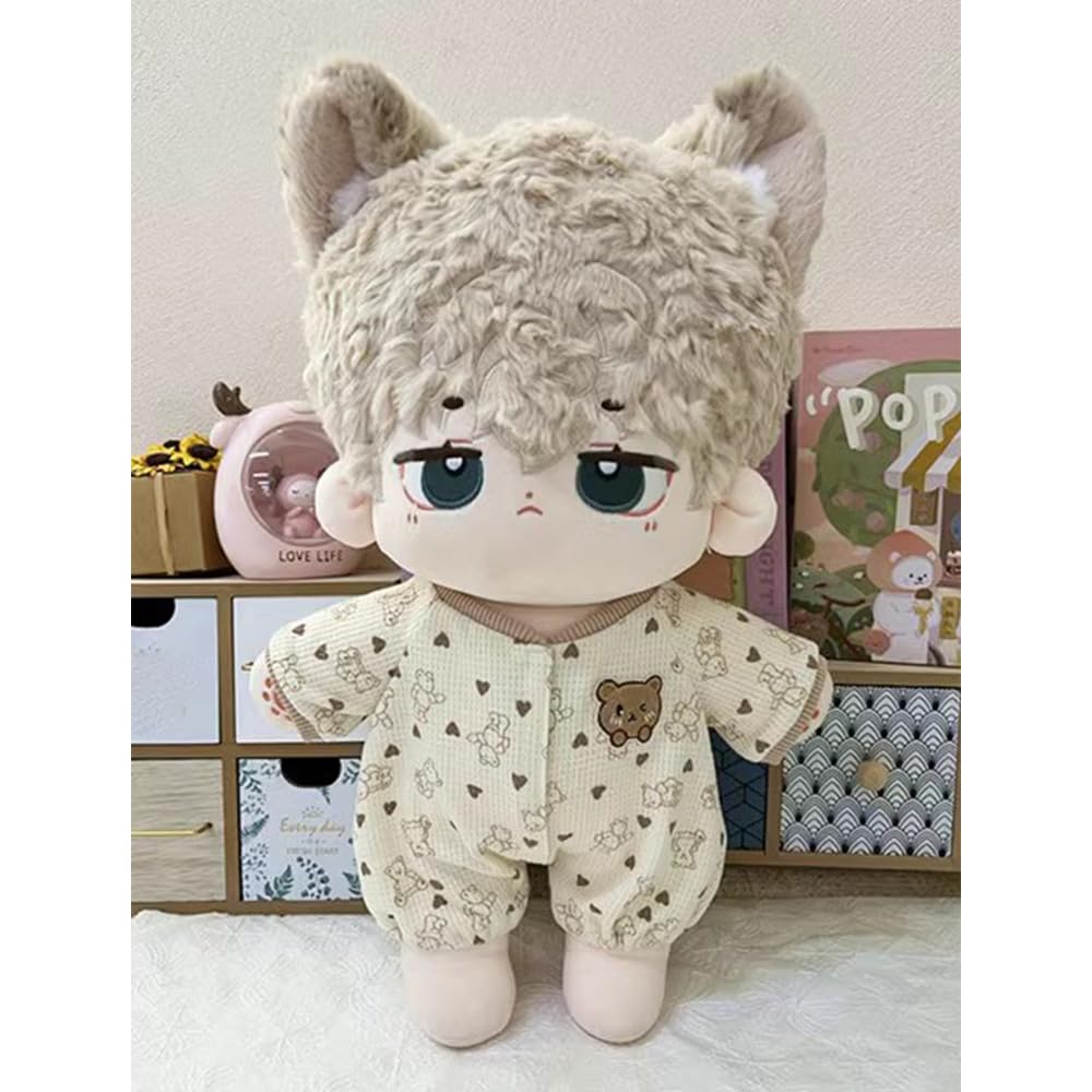 niannyyhouse 40cm Plush Toy with Crawling Bear Cotton Accessories Clothes, Bodysuit, Dress-Up, Doll,
