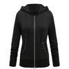 Y2K Streetwear Hooded Zip-Up Sweatshirt With Rhinestone Cross Pockets Loose Fit Long Sleeve Womens Fall 2025
