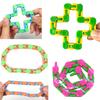 3pcs 24 Section Chain Magic Bracelet Multifunctional Folding Stress Reducing Chain Toy Children's Birthday Party Gift Filling