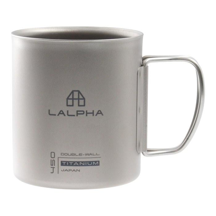 [LALPHA] Lightweight Titanium Double Mug 450ml – Silver