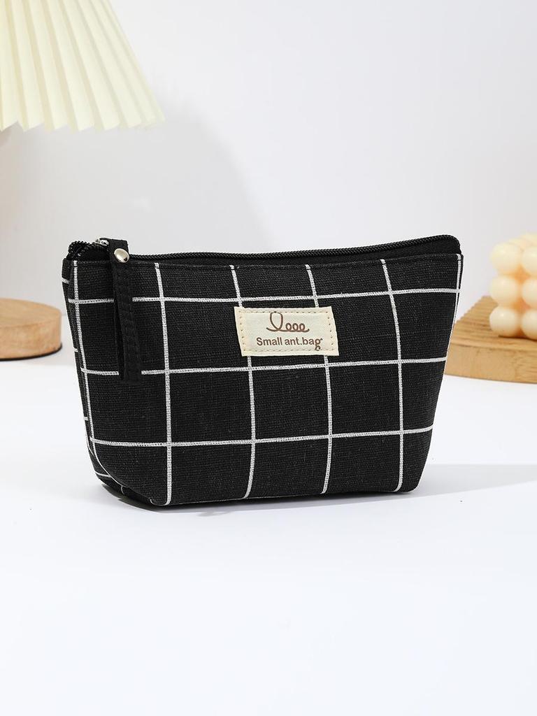 Multifunctional 3D Linen Makeup & Coin Bag with Large Capacity