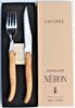 Laguiole Olive Handle Dinner Knife and Fork Set In Gift Box