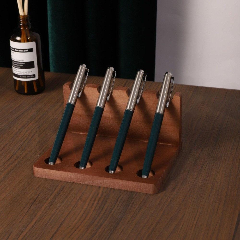 Household Wooden Pen Stand Vertical Pen Holder Creative Office Pen Holder  Kitchen Organizing Box