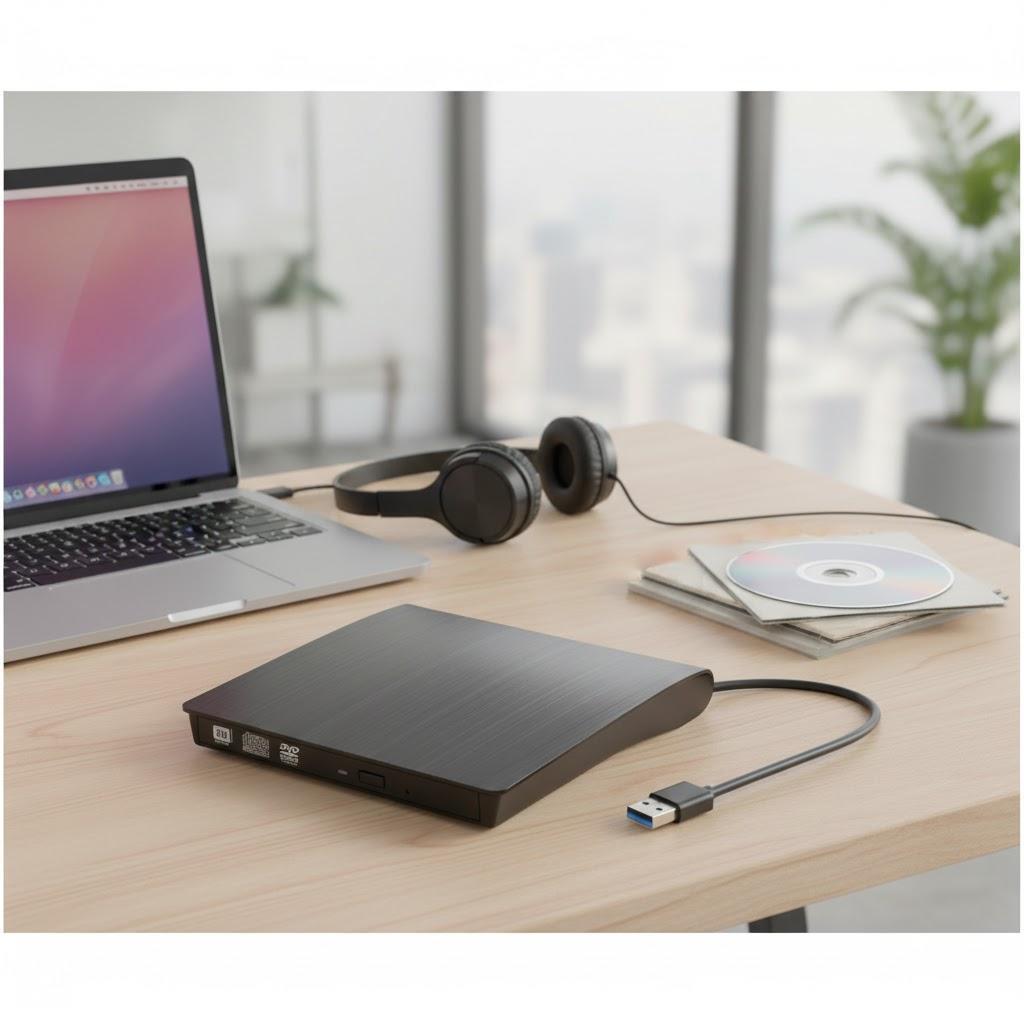 USB 3.0 External CD DVD Drive RW Burner Writer Compatible Laptop Desktop Mac Windows Linux