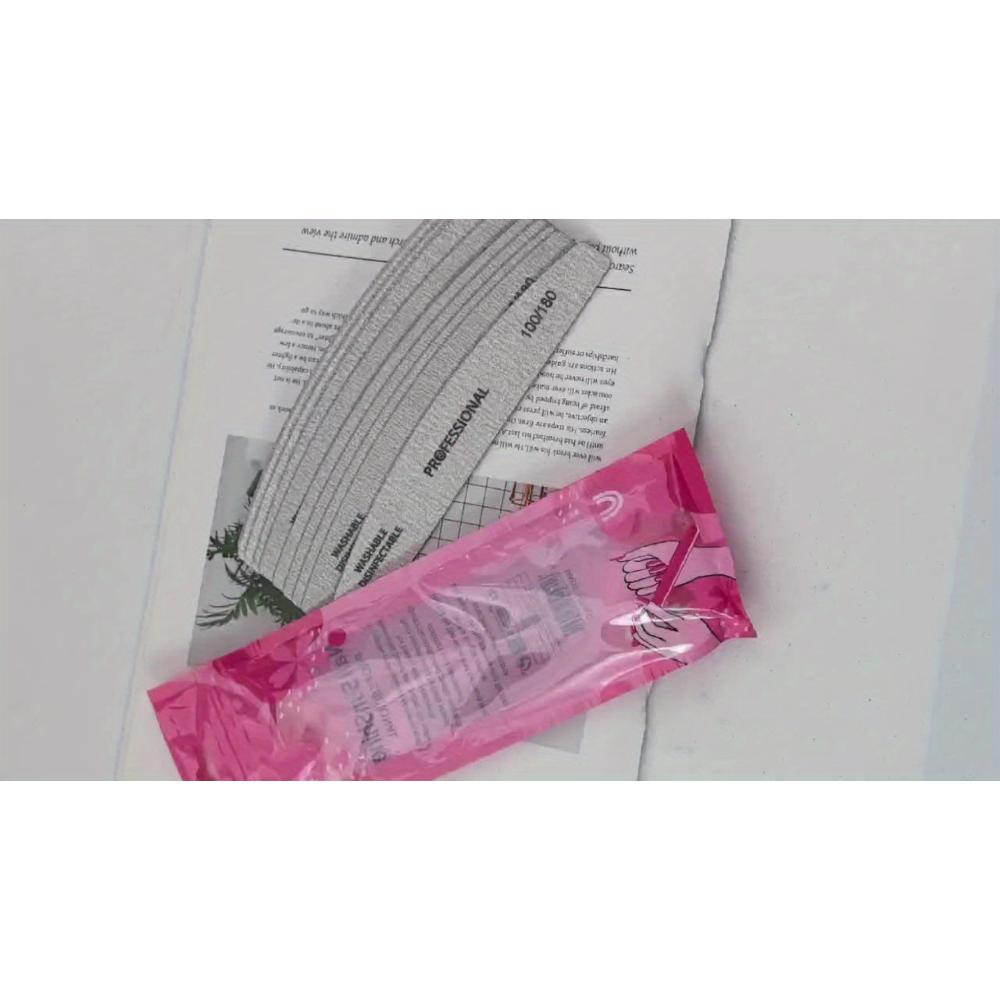 10-Piece Half Moon Nail File, Nail Polishing Tool