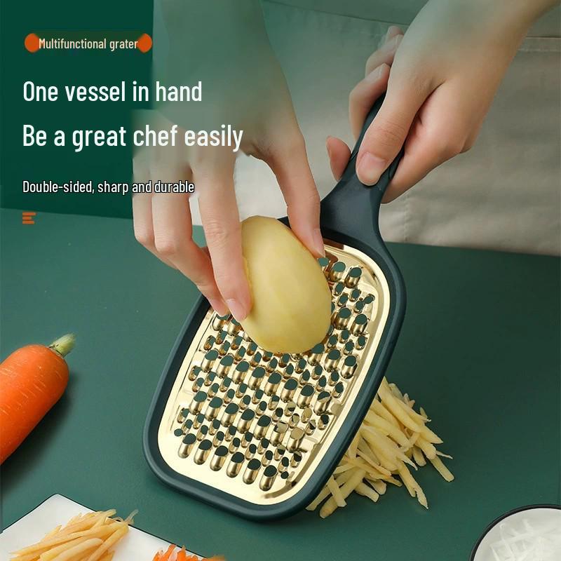 Stainless Steel Multifunctional Grater & Double-Sided Slicer for Vegetables, Potatoes, and Radishes