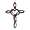 Cruce naturală din potcoavă cu inimă Artă pe perete din metal Cruce cu potcoavă în aer liber Decor pentru casă Decor pentru casă, mărime unică
