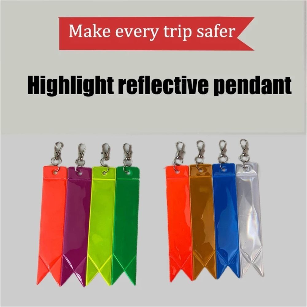 10Pcs Waterproof Car Reflective Keychain Soft PVC DIY Car Keyrings  Auto Decoration