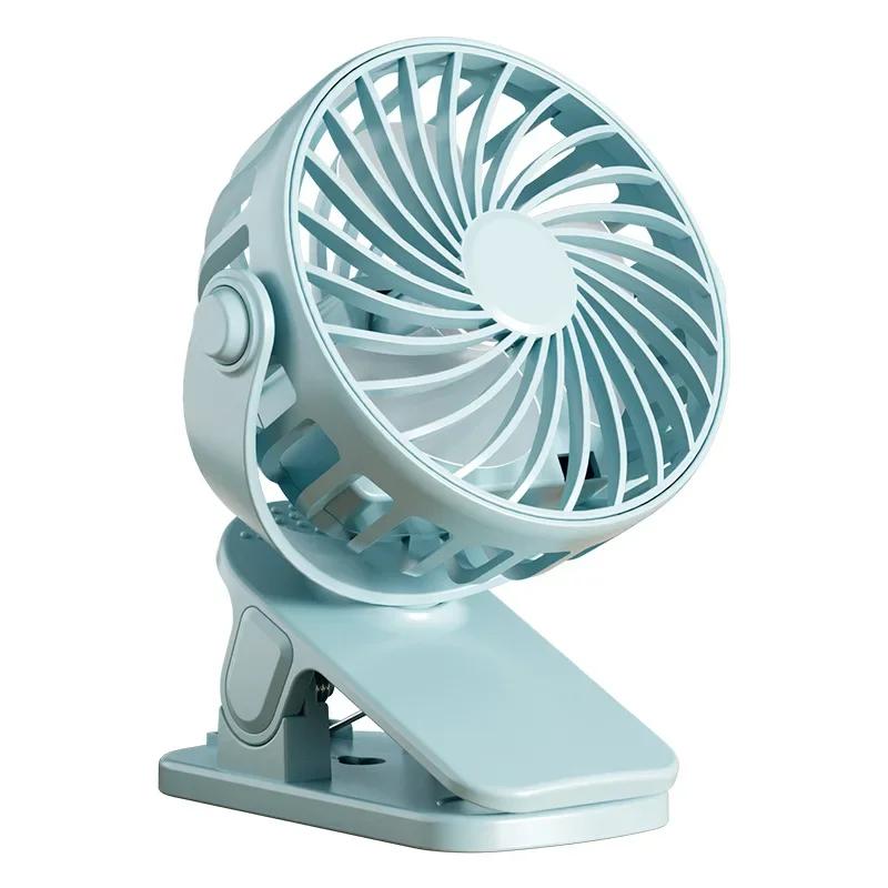 

Portable Rechargeable Electric Fan 720° Rotating Hanging Clip Fan with NightLight Office Bedroom Dormitory Outdoor Small Fan