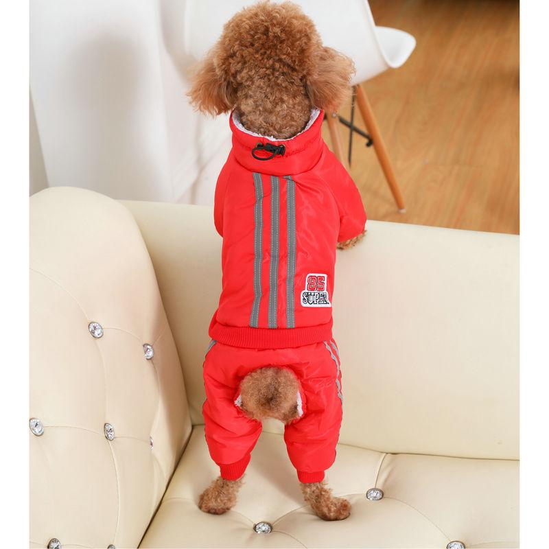 Χειμερινή Ολόσωμη Φόρμα Σκύλου Φλις Ολόσωμη Φόρμα για Σκύλους Ζεστό Παλτό Σκύλου Ρούχα Κατοικίδιων για Μικρόσωμους Σκύλους Μπουφάν Κουταβιού Ριγέ Ρούχα για Γιορκσάιρ Τεριέ