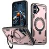 For iPhone 16 Case Compatible with MagSafe Military Protection PC+TPU Kickstand Phone Cover