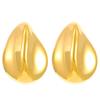 Vintage Titanium Steel Geometric Earrings: European & American Retro Style, Smooth Irregular Pleated Design
