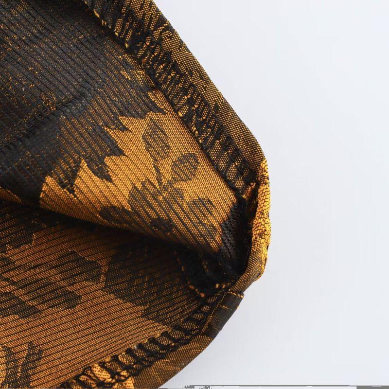 Kaslead New Women Clothes Western Style Simple and Versatile Leisure New Chinese Jacquard Bubble Top