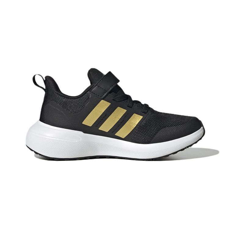 Adidas Fortarun 2.0 Cloudfoam Antideslizantes Duraderas Ligeras Amortiguadoras Zapatillas de Running de Caña Baja Zapatillas para Niños Negro Dorado HP5442