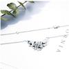 Korean Creative Pendant with Smile Flower Necklace for Women's Clavicle Chain Fashionable Zircon Jewelry