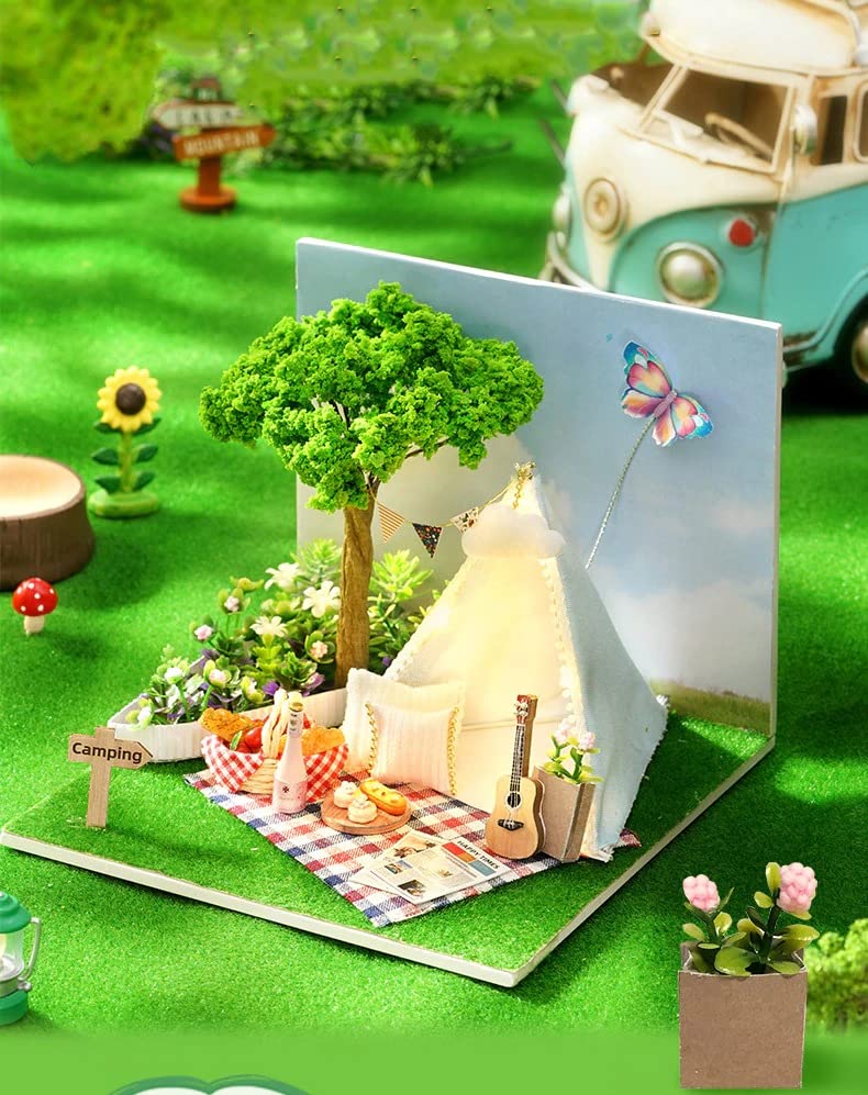 (t-FREAK) Puppenhaus DIY Bausatz Set Miniatur Meine kleine Szene Serie (H-029 Camping)