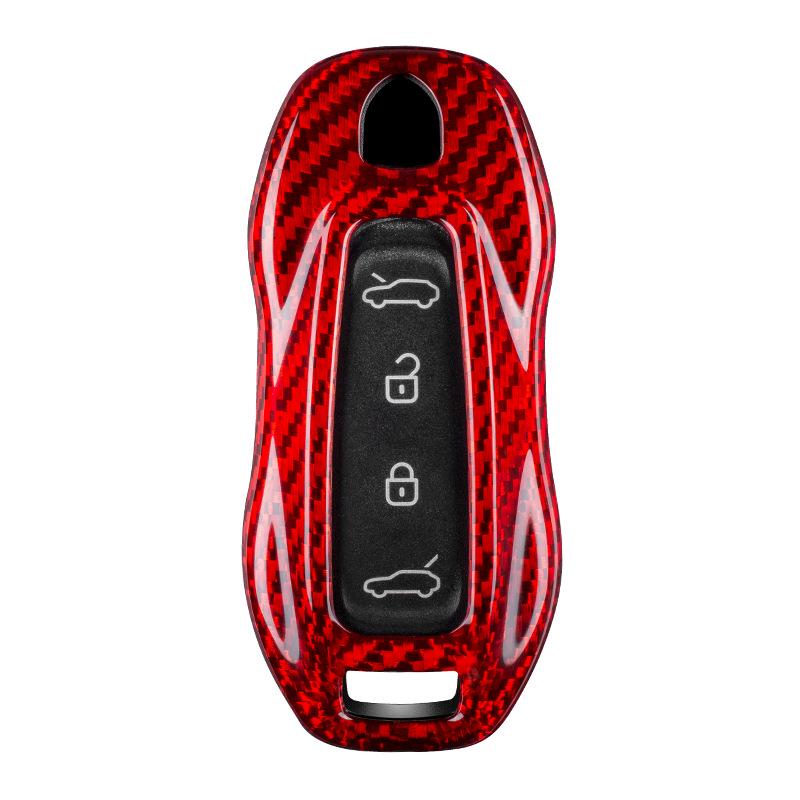 T-Carbon Kohlefaser Schlüsselhülle für Porsche Macan EV Schlüsselgehäuse