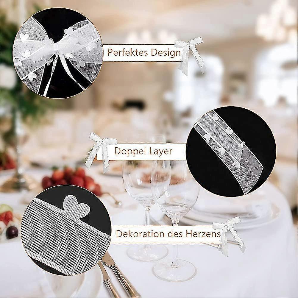 30pcs Wedding Car Bow, White Bow Decoration, Wedding Car Decoration, Wedding