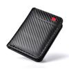Portafoglio Uomo Sottile con Fantasia in Fibra di Carbonio, Portafoglio Bifold con Blocco RFID, Portacarte Minimalista per Tasca Anteriore, Portafoglio con Clip per Banconote per Uomo