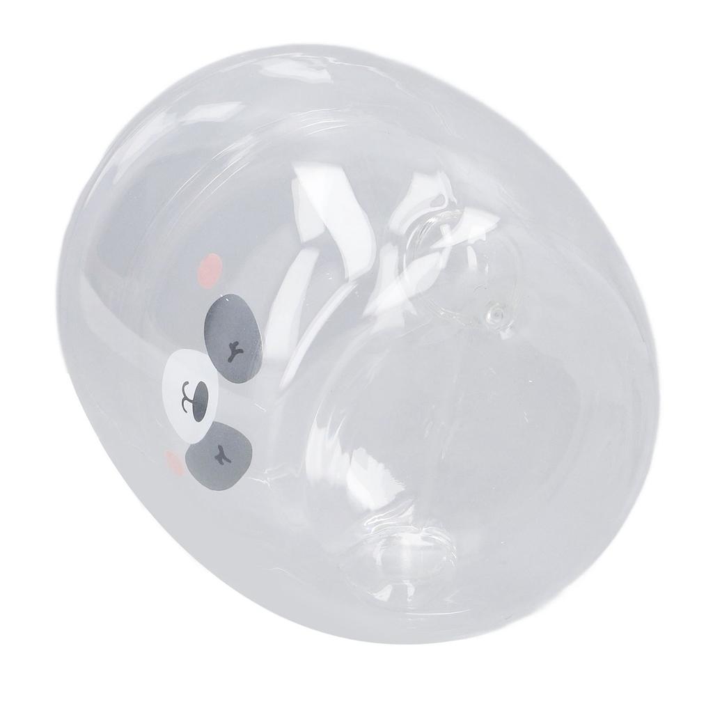 Cute Double Wall Glass Mug 250ML Heat Resistant Bear Appearance Coffee Glass Cup for Home Office Library Gifts Smile