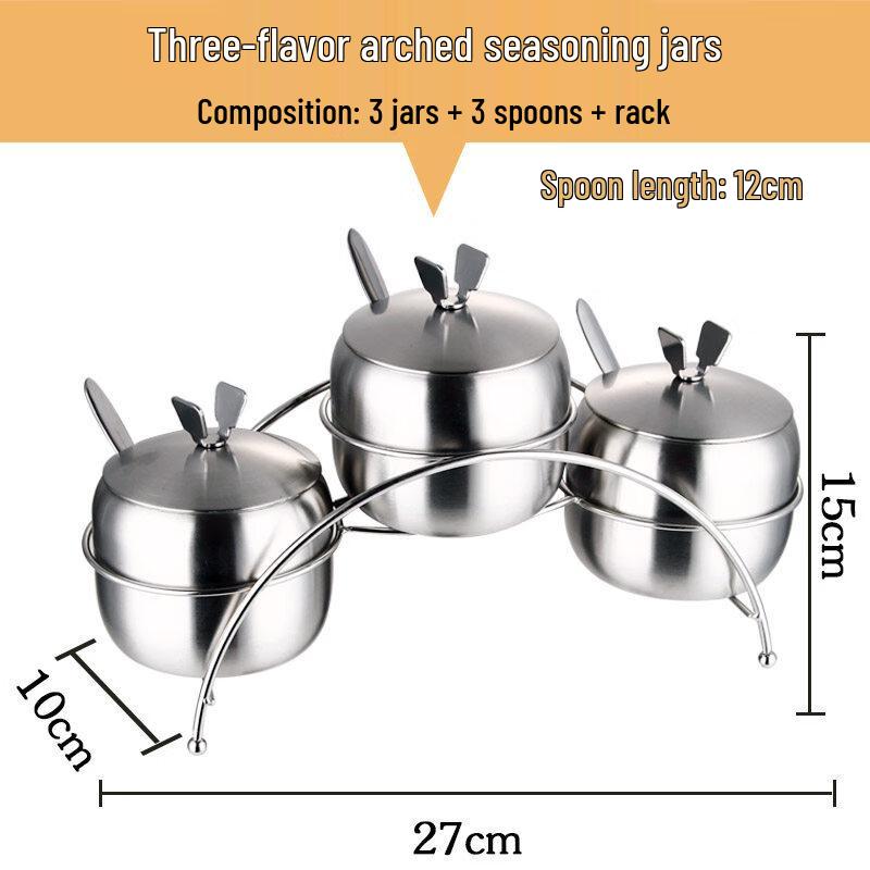 Andy Tai Rotating Stainless Steel Seasoning Box Set