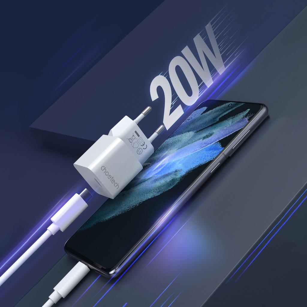 20W USB Type C Wall Charger White