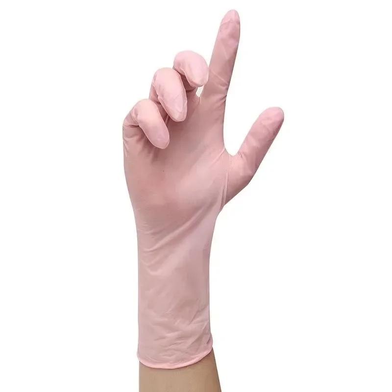 20/50/100PCS Pink Nitrile Gloves Household Cleaning Nitrile Gloves Kitchen Cooking Petcare Beauty Nail Multifunctional Tool