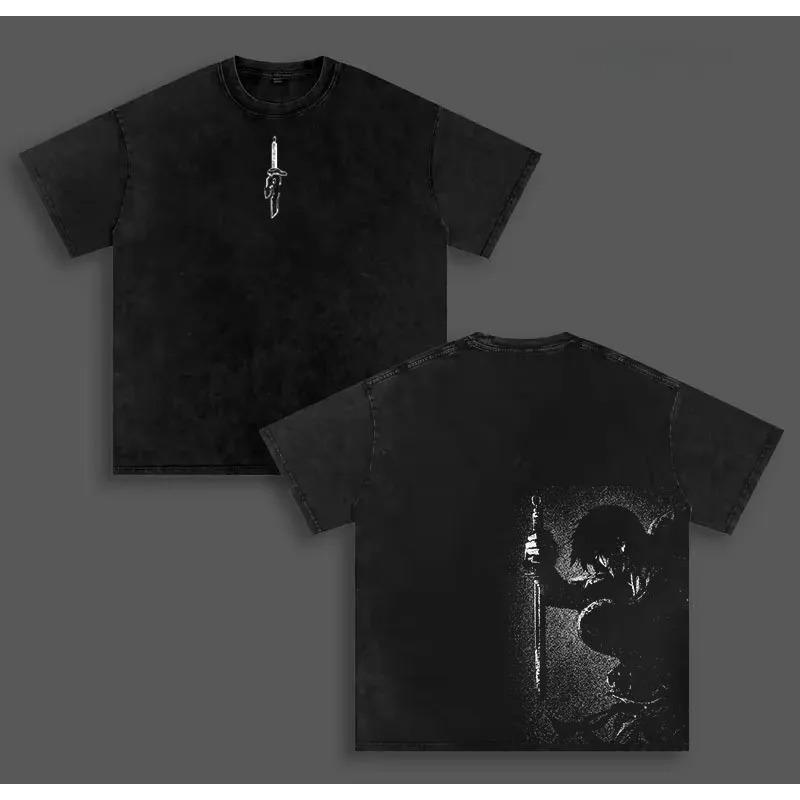 

Gothic Jujutsu Kaisen Anime T-shirt Fushiguro Toji Washed Y2k Tshirt Men s Clothing Top Summer Short Sleeve Cotton Tee Shirt S