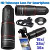 Lente Teleobiettivo per Cellulare 18/28/36X Telescopio Monoculare ad Alta Potenza HD Collegabile Esternamente Parti per Fotografia da Cellulare