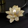 Perlen Pfingstrose Brosche: Eleganter Duftender Stil Damen Anstecknadel-Accessoire