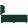 Box Spring Bed with Mattress Dark Green 140 x 200 cm Velvet