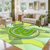 VfL Wolfsburg FC Design Kristall-Samt-Teppich Weiche Dekorationsmatte für Schlafzimmer Eingang