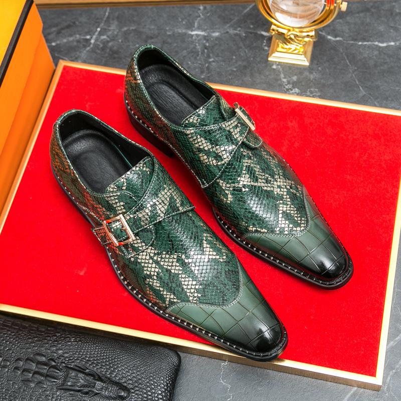 

Платье Оксфорд, модная мужская деловая обувь, свадебная мужская обувь ручной работы, дизайнерская официальная кожаная обувь, роскошная вечерняя выпускная официальная обувь 38 зелёный