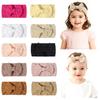 Solid Color Bowknot Baby Headband Sweet Headwear Kids Girls Boutique Elastic Protect Turban Headand Baby Hair Style Accessories