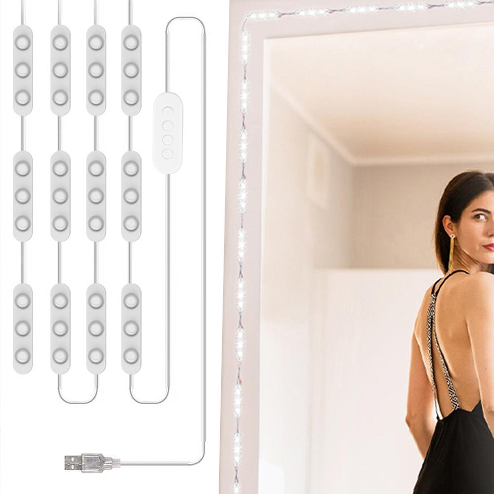 10FT Stick on Mirror Lights 3 Color Temperature USB Mirror Strip Lights Dimmable Waterproof for Makeup Vanity Table Bathroom