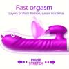 Thrusting G Spot Rabbit Dildo Vibrator, Tongue Licking Rotating Vibrating Women Couples Adult Sex Toys, Female Clitoris Vibrator Wand Stimulator Toy