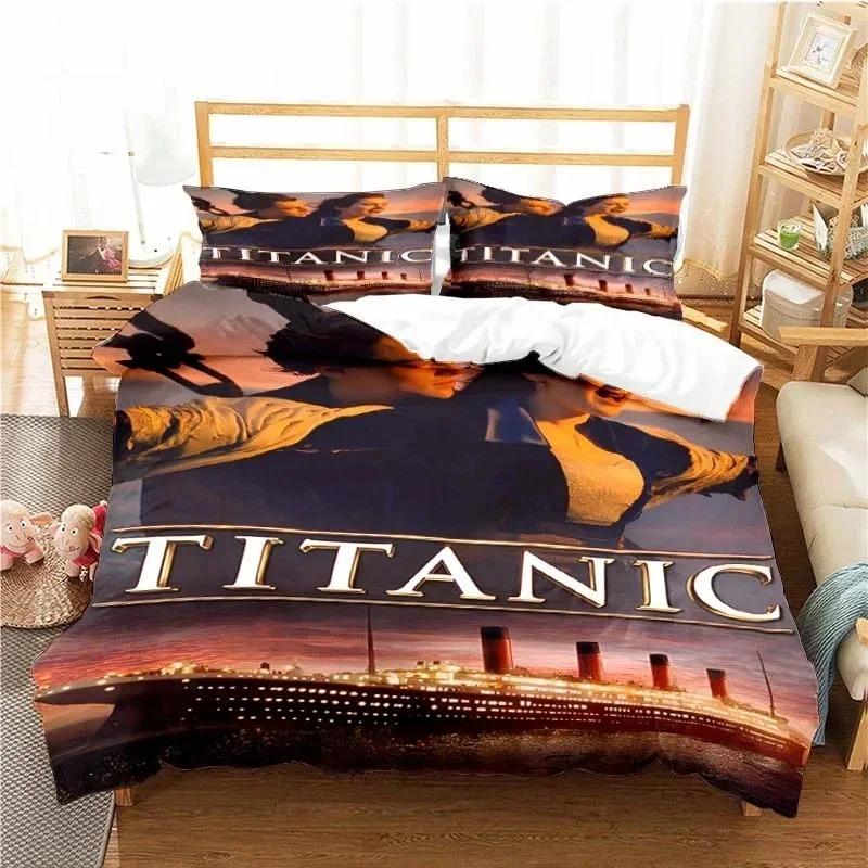 Movie Titanics Bedding Set 3D Printed Suitable For Bedroom Duvet Cover Set With Pillowcases Kids Home Textile