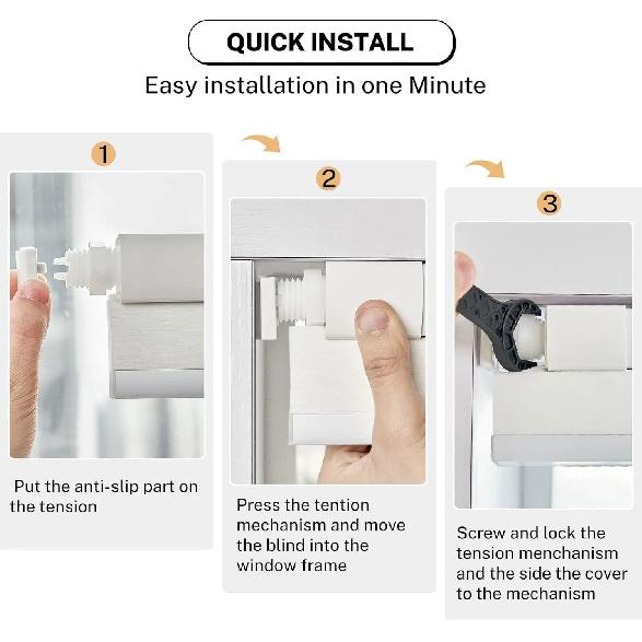 Wholesale High Quality Privacy Blackout Thermal Insulated No Drill Cordless Honeycomb Blinds For Hotel