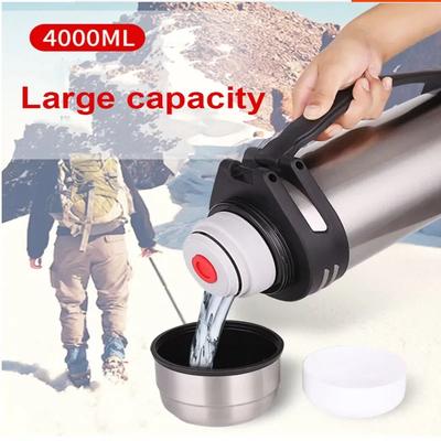 1200-4000ML Duży Butelka Termosowa Termosy Stal Nierdzewna Izolowany Kubek Termiczny na Wodę Z Paskiem 48 Godzin Izolacji