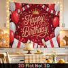 Party Backdrop Happy Birthday Birthday Red Photo Booth Background Front Door Decor