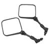 Pair of Motorcycle Square Rearview Mirrors 360 Degree Adjustable Wide Viewing Angle Universal Side Mirrors for Folding